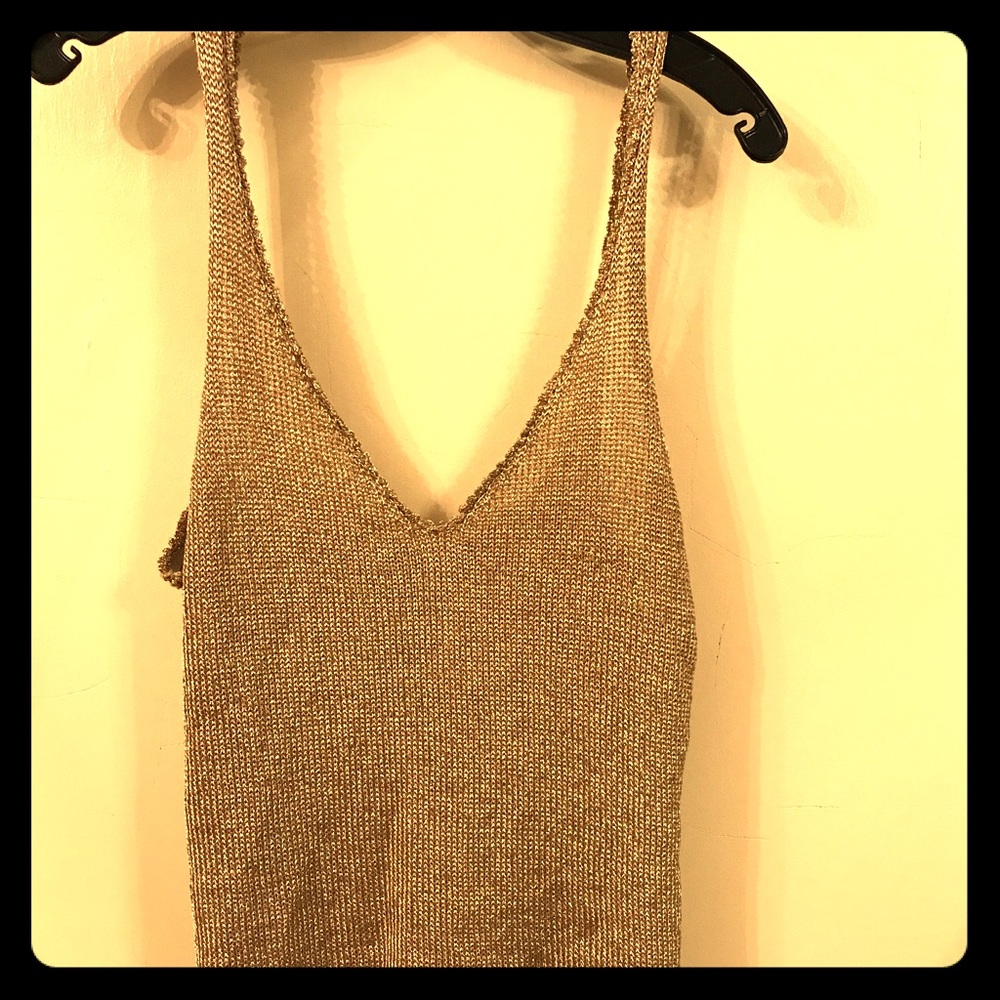Gold sweater tank